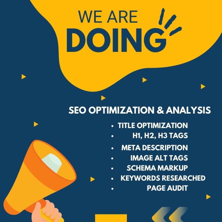 SEO OPTIMIZATION & ANALYSIS